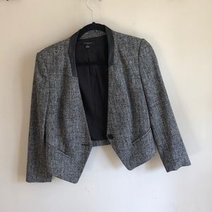 Ann Taylor jacket, black leather details